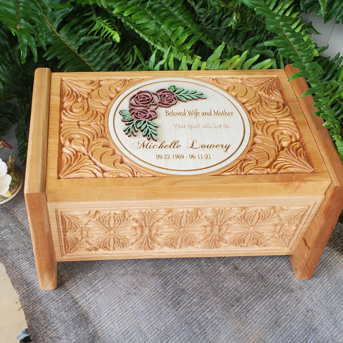 Rose Cremation Urn for Human Ashes for Mom Beautiful Urns for Etsy