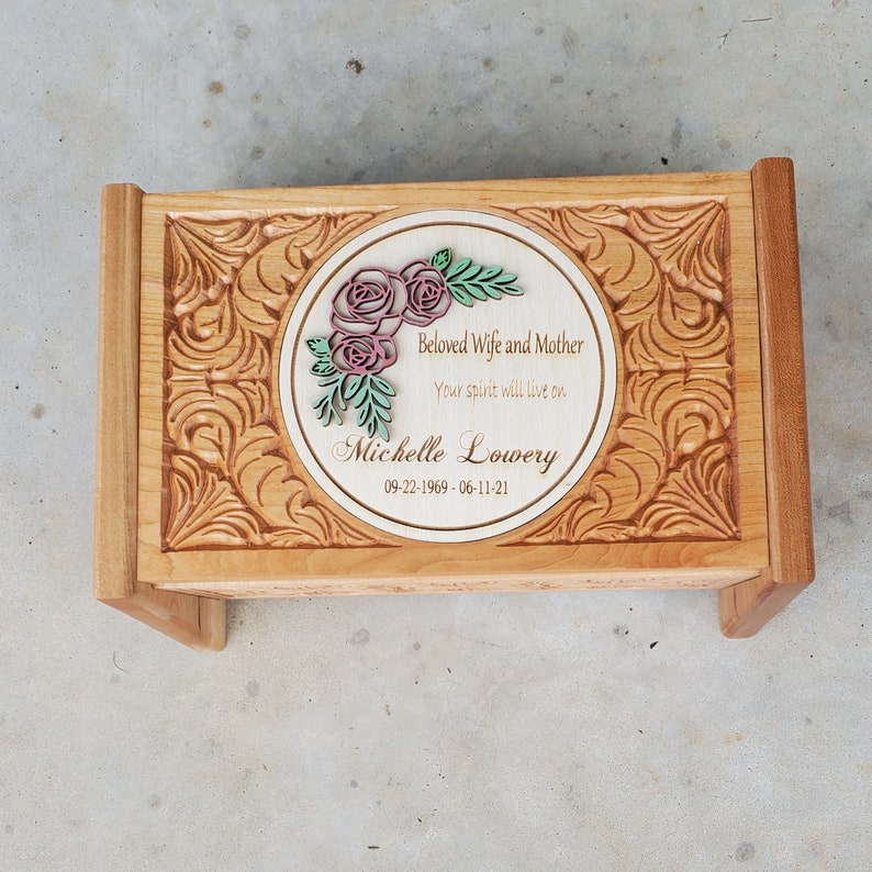 Rose Cremation Urn for Human Ashes for Mom Beautiful Urns for Etsy