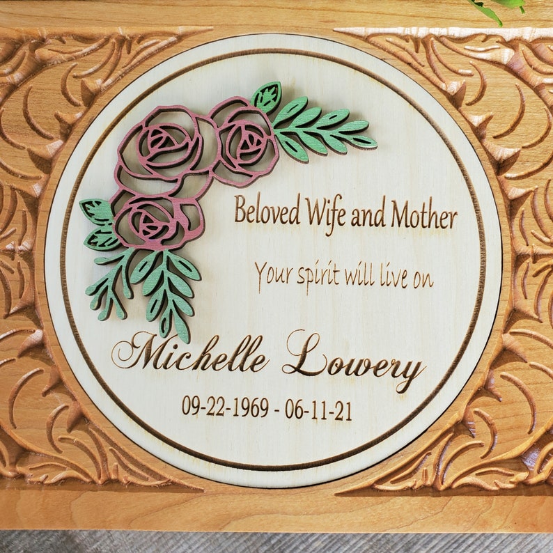 Rose Cremation Urn for Human Ashes for Mom Beautiful Urns for Etsy