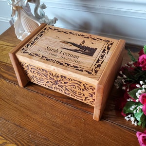 Santa Cruz Walton Lighthouse Wood Cremation Urn for Adult Human Ashes - Seabright Beach Cremation Urn, California Beach Lighthouse Urn