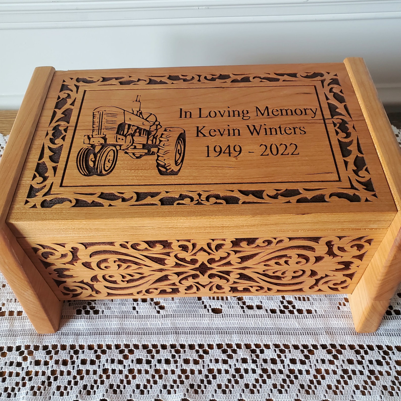 Tractor Cremation Urn for Adult Ashes Personalized Farm Etsy
