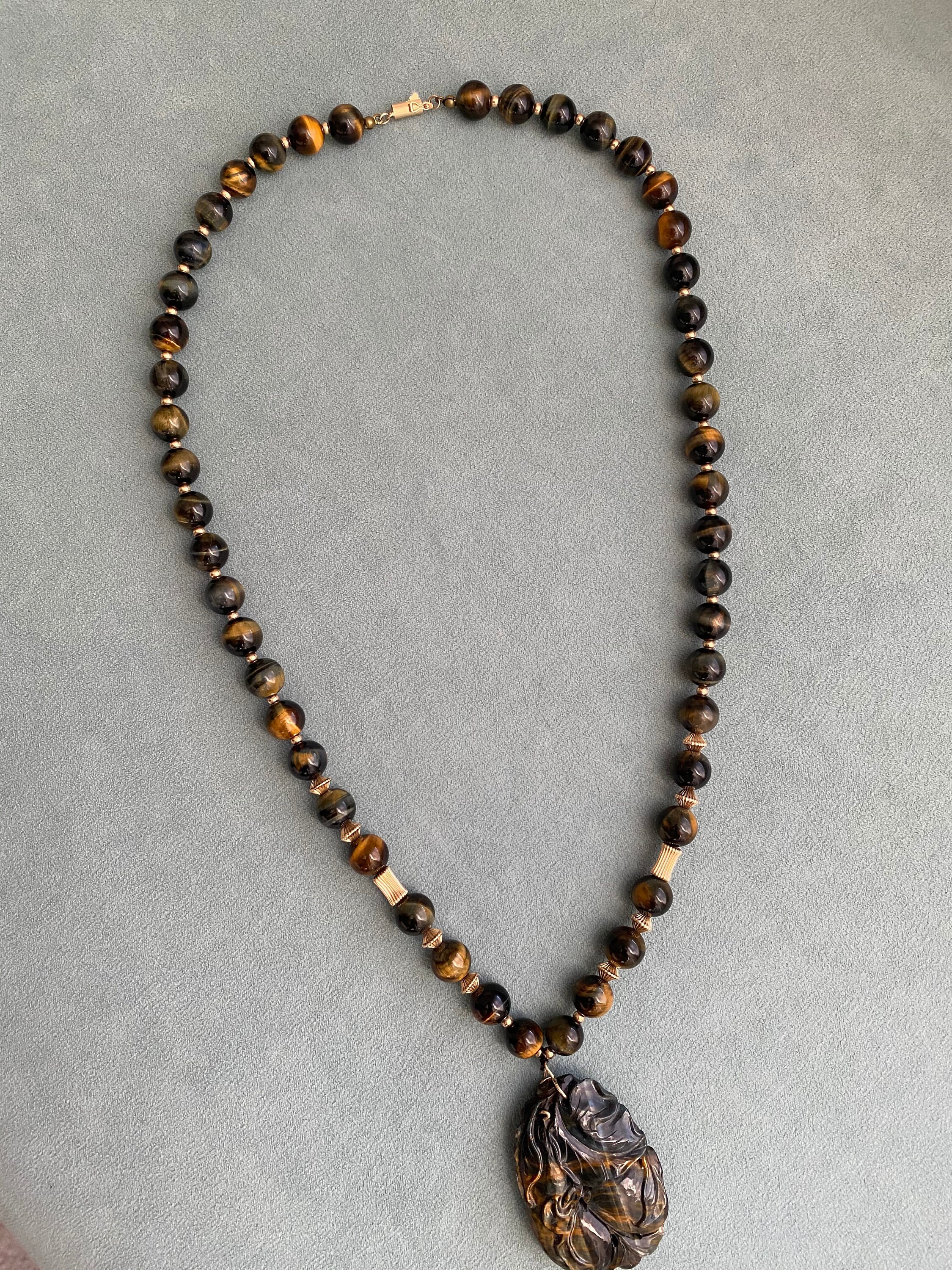 Vintage tiger eye best sale necklace