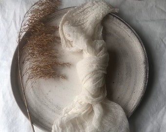 Ecru cream napkins Naturally hand dyed wedding napkins Cotton cheesecloth table decor Bridal table