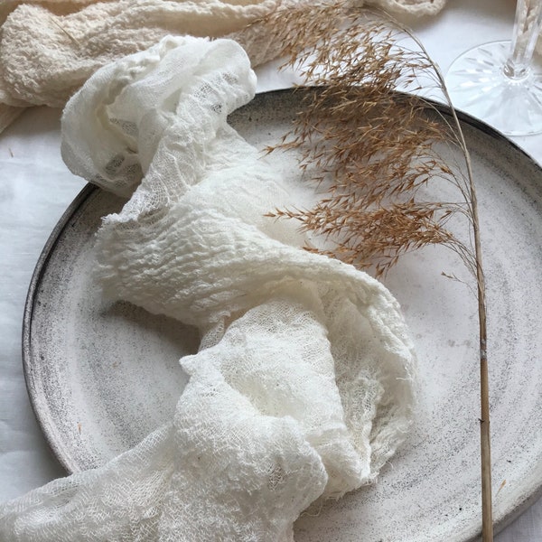 Ecru cream napkins Naturally hand dyed wedding napkins Cotton cheesecloth table decor Bridal table