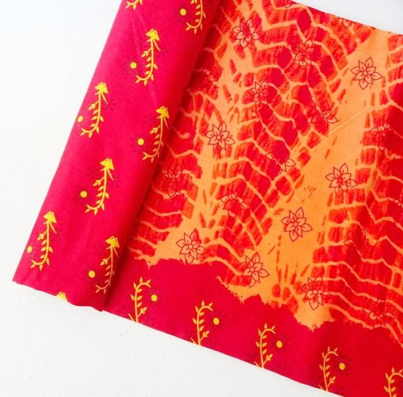 Jewel colors fabric vibrant cotton fabric Indian fabric Etsy