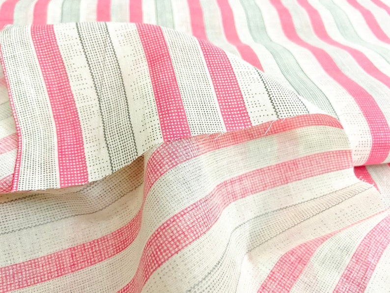 Wide Striped Cotton Fabric Dress Fabric Lightweight Cotton Etsy