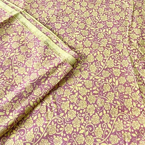 Small Roses Print Cotton Fabric, Fabric with Glitter, Small Floral, Dress Sewing Fabric, 44 Inch Wide, sold by half yard image 1