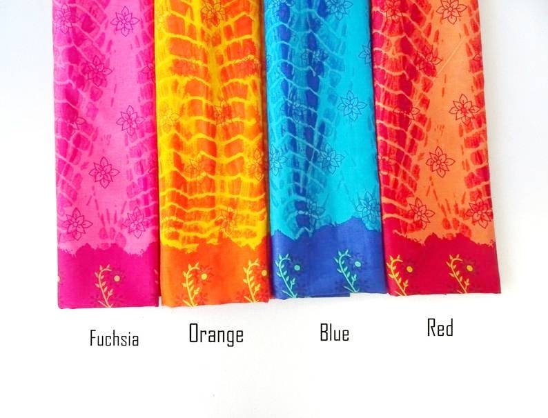 Jewel colors fabric vibrant cotton fabric Indian fabric Etsy