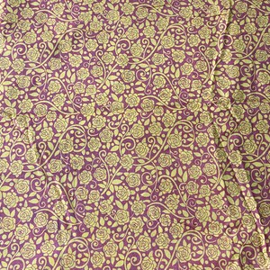 Small Roses Print Cotton Fabric, Fabric with Glitter, Small Floral, Dress Sewing Fabric, 44 Inch Wide, sold by half yard image 6