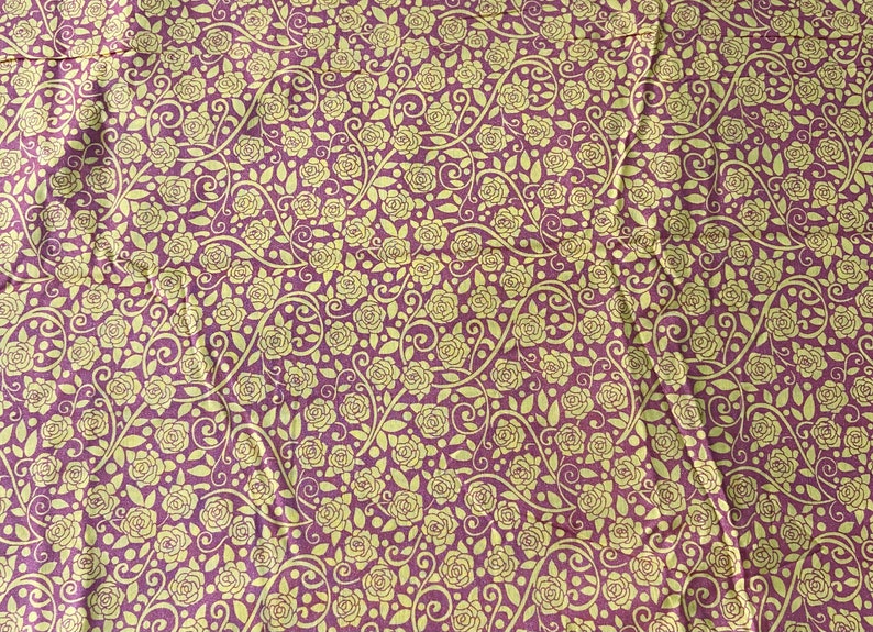 Small Roses Print Cotton Fabric, Fabric with Glitter, Small Floral, Dress Sewing Fabric, 44 Inch Wide, sold by half yard image 6