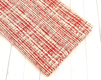 Red geometric cotton fabric for Dressmaking Sewing Quilting Crafting, Lightweight,  44 Inch Wide, Sold by Half Yard