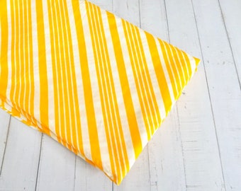 Yellow White White Striped Cotton Fabric for Dress Making Sewing Crafting Quilting Fabric, 44 Inches Wide, Sold by Half-yard