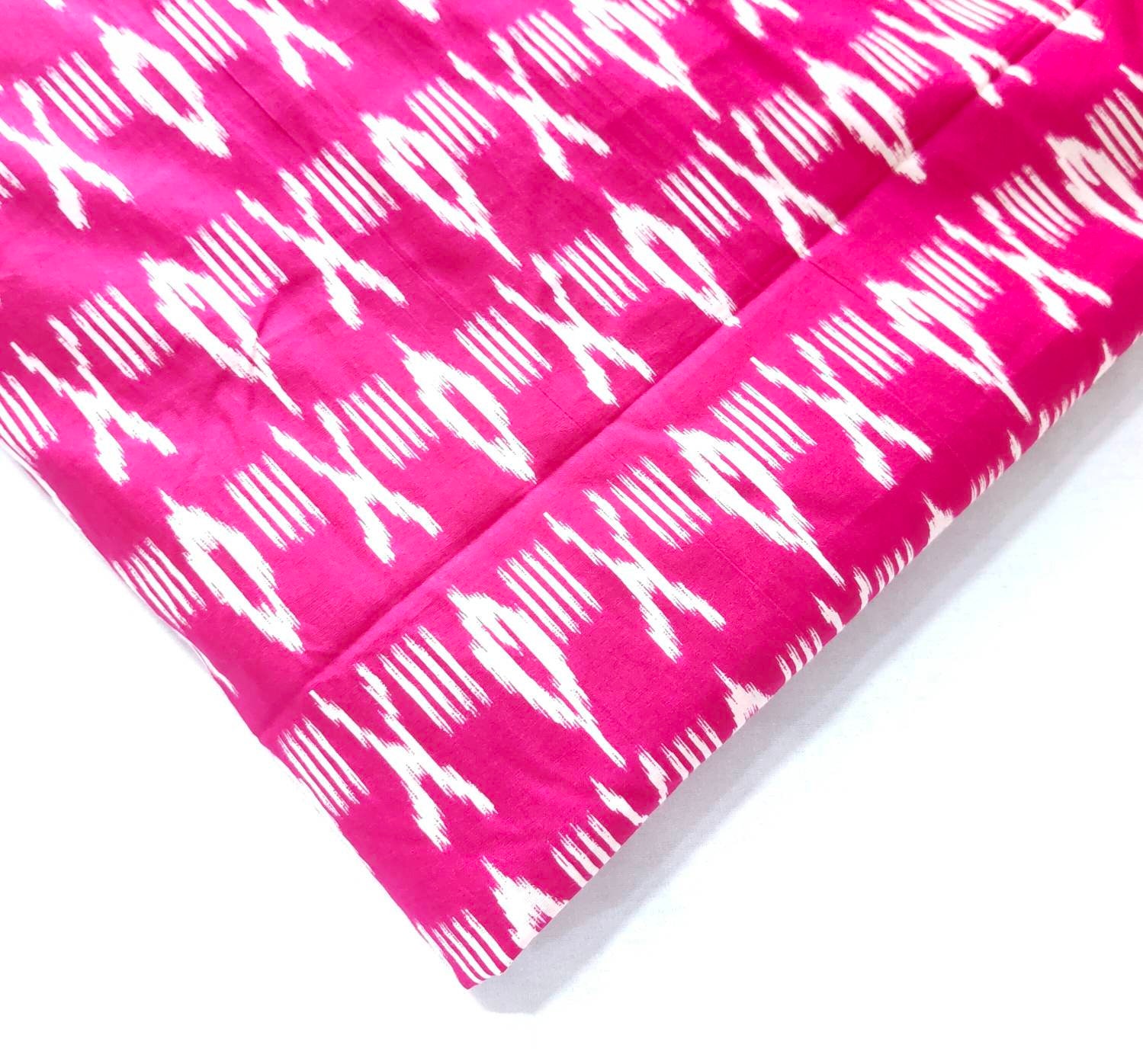 Indian Fabrics Lightweight Pink Ikat Cotton Fabric 44 Inches Etsy