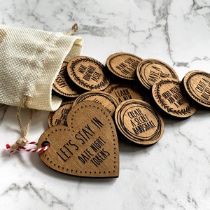 Valentines Date Night In Love Tokens | Personalized | for him | for her | kids valentine gift | family game night | Love Coupon | Custom