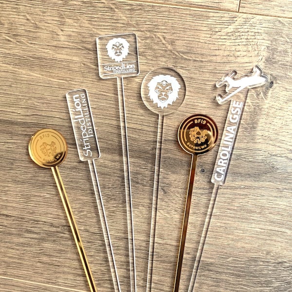 Custom Logo Drink Stirrers | Personalized Wedding Decor | Company Logo drink stirrer | Custom name drink mixer | Brand Logo