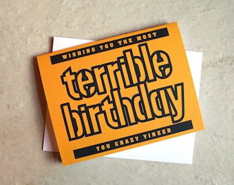 Terrible Towel Birthday Card / Yinz / Blank Inside / Pittsburgh / Steelers