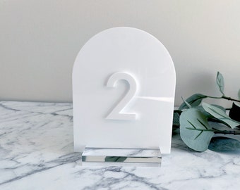 Minimalist Arch Table Number / Black and White Wedding Decor / Custom Table Number / Custom Wedding Sign / Custom Decor