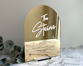After the Tone Custom Sign / Audio Guest Book Sign / Wedding Sign /  Disco / Personalized Open Bar Sign Minimalist / Metallic / white