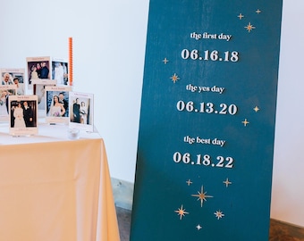 Custom Dates Sign | Wedding Decor | DIY Cut Out Letters | Acrylic Letters | Welcome Sign | Wedding Dates | Custom Sign | Personalized