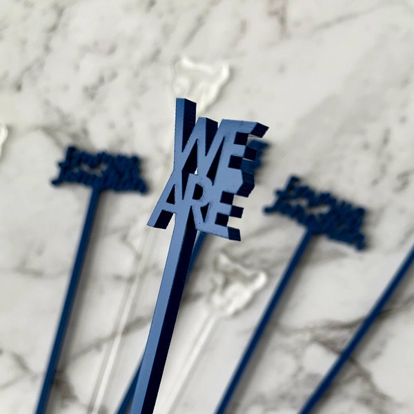Custom Penn State Drink Stirrers | Nittany lion Drink Mixer | Personalized Wedding Favor | We Are  Penn State wedding color swizzle stick