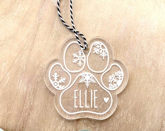 Custom Dog Name Ornament / Personalized Pet Ornament