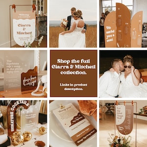 Custom Bar Sign / Retro Wedding Decor / Hanging Welcome Sign / Neutral Wedding decor / Disco Wedding / Signature drink sign image 3