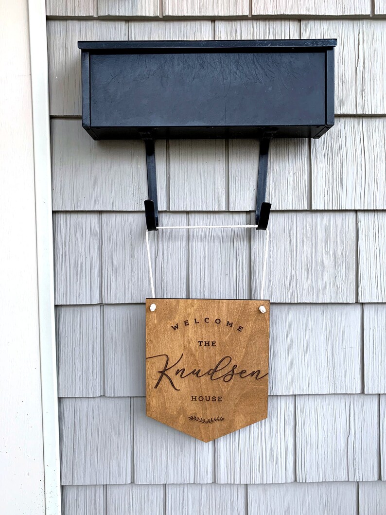 Last Name Sign Personalized Custom Front Door Sign Home Decor Engraved Wood Rustic Farmhouse Realtor Gift Housewarming