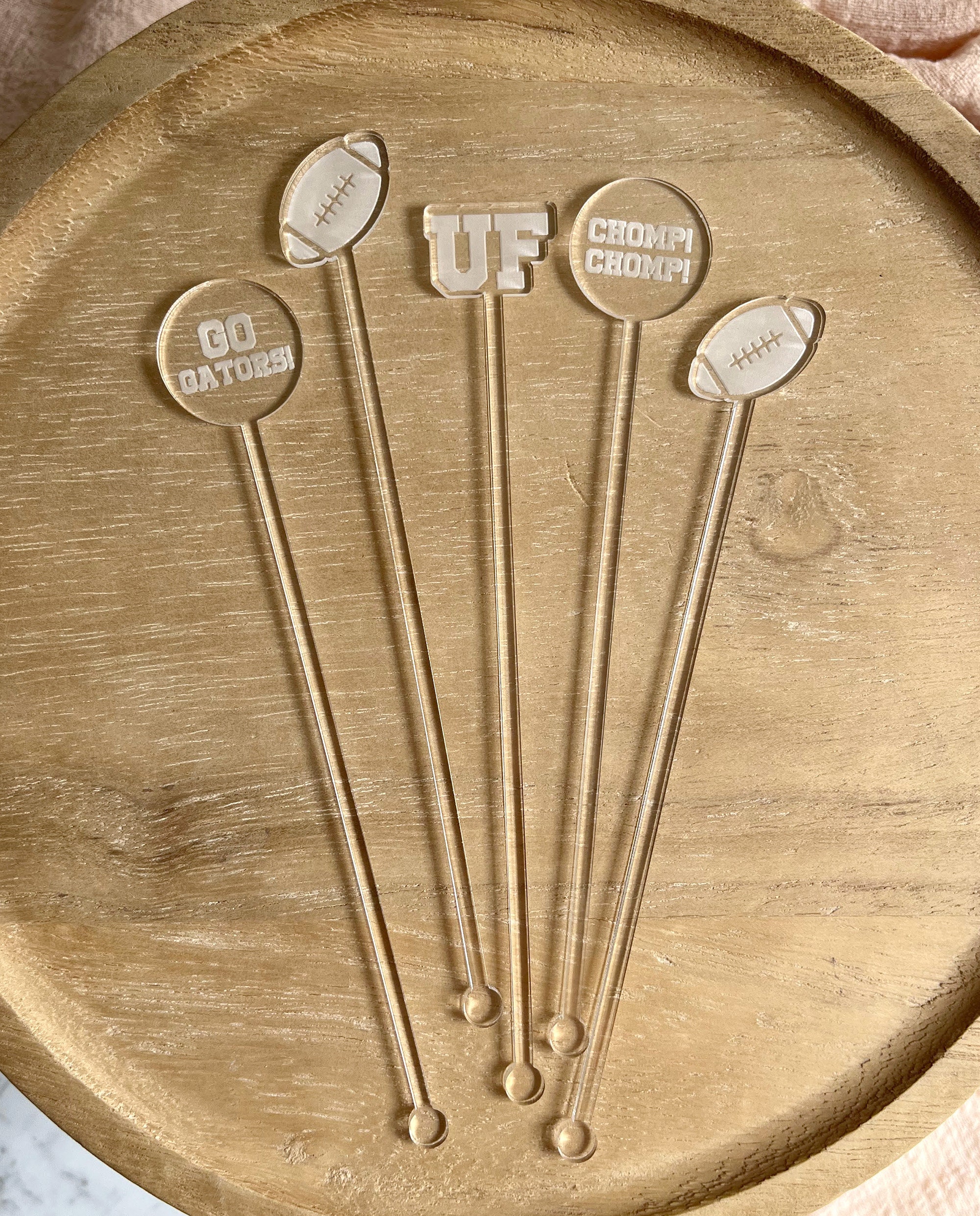 Tigers Cocktail Stirrers Tailgate Swizzle Sticks Mixed Drink Stirrers 