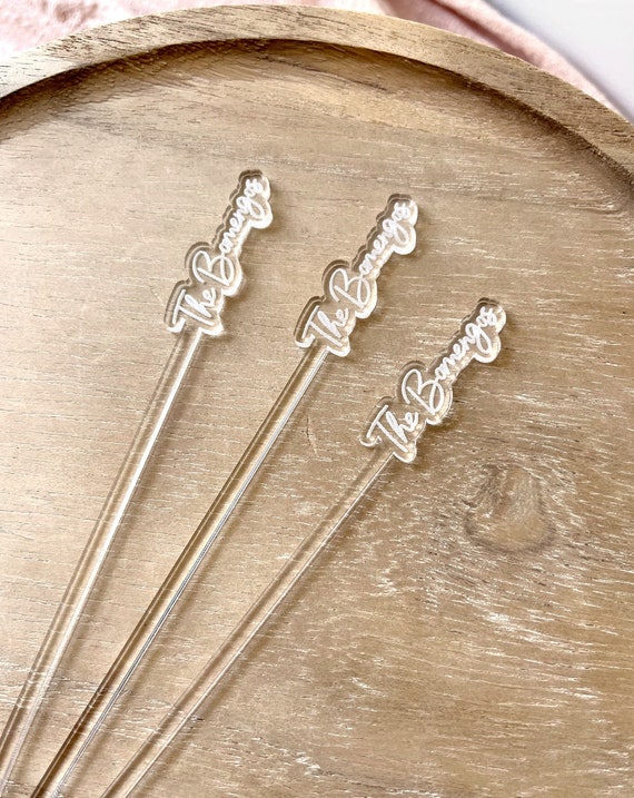 Personalized Drink Stirrers for Wedding