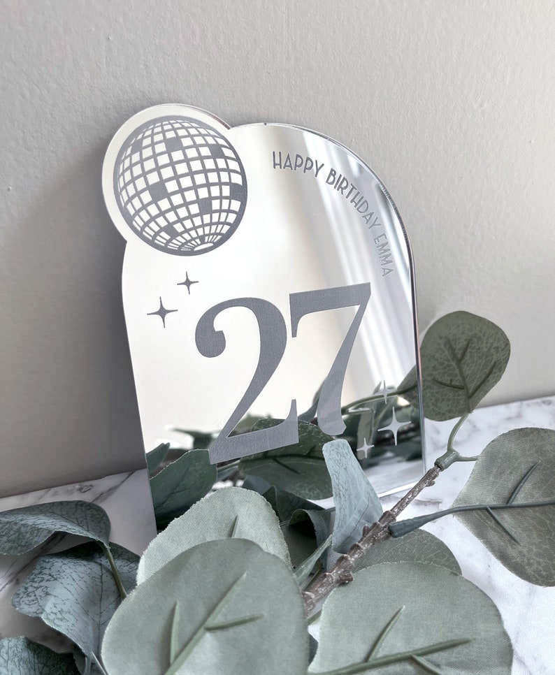 Custom Disco Table Number / Retro Wedding Decor / Disco / 70s / Personalized Open Bar Sign / Boho / Minimalist Menu / Metallic / Escort image 6