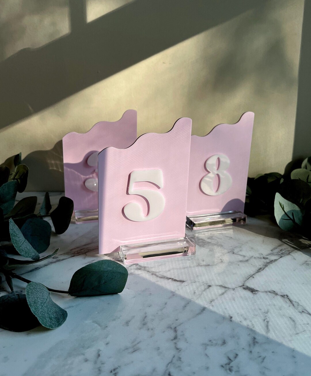 Wavy Custom Table Numbers / Colorful Wedding Decor / Disco Table ...