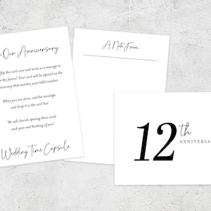 Wedding Time Capsule Custom Card and Envelope | Black and White Wedding Personalized Time Capsule Keepsake | neutral Wedding Table Decor