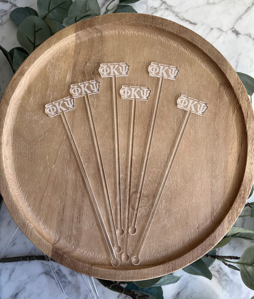 Custom Sorority Fraternity Drink Stirrers Personalized Graduation Decor