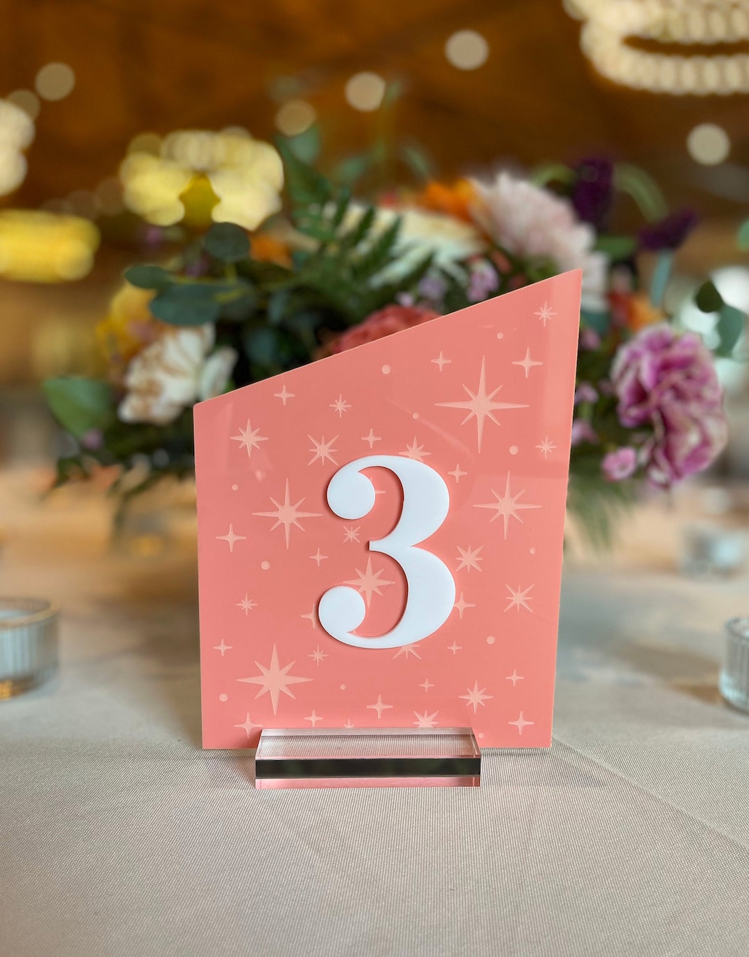 Custom Table Numbers / Colorful Wedding Decor / Disco Table Numbers ...