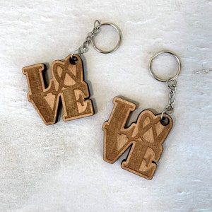 Personalized LOVE Wedding Favor / Philadelphia Keychain / Philly / Gifts