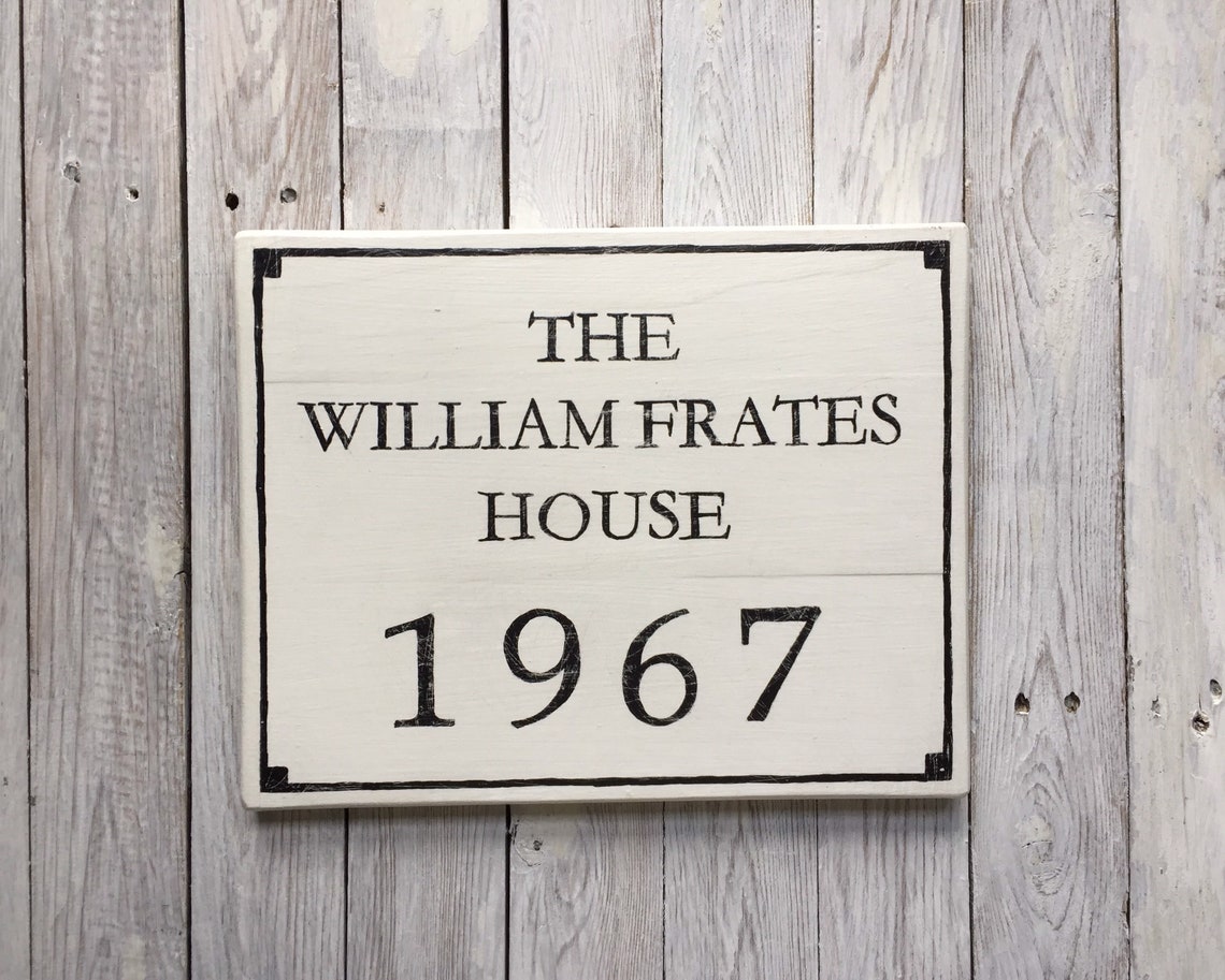 Custom Historic House Plaque Circa Plaque Wooden Sign Etsy