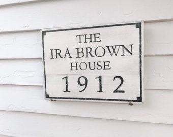 Custom Historic House Plaque - circa plaque, wooden sign