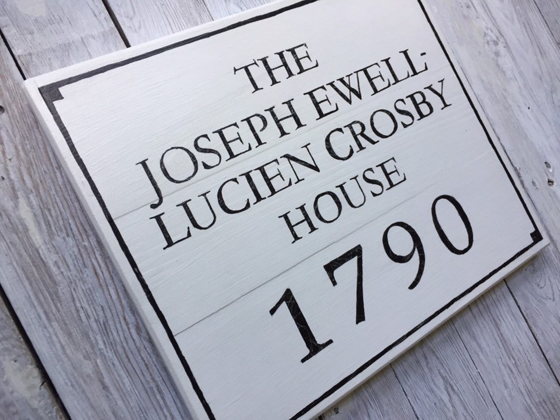 Custom Historic House Plaque Circa Plaque Wooden Sign Etsy