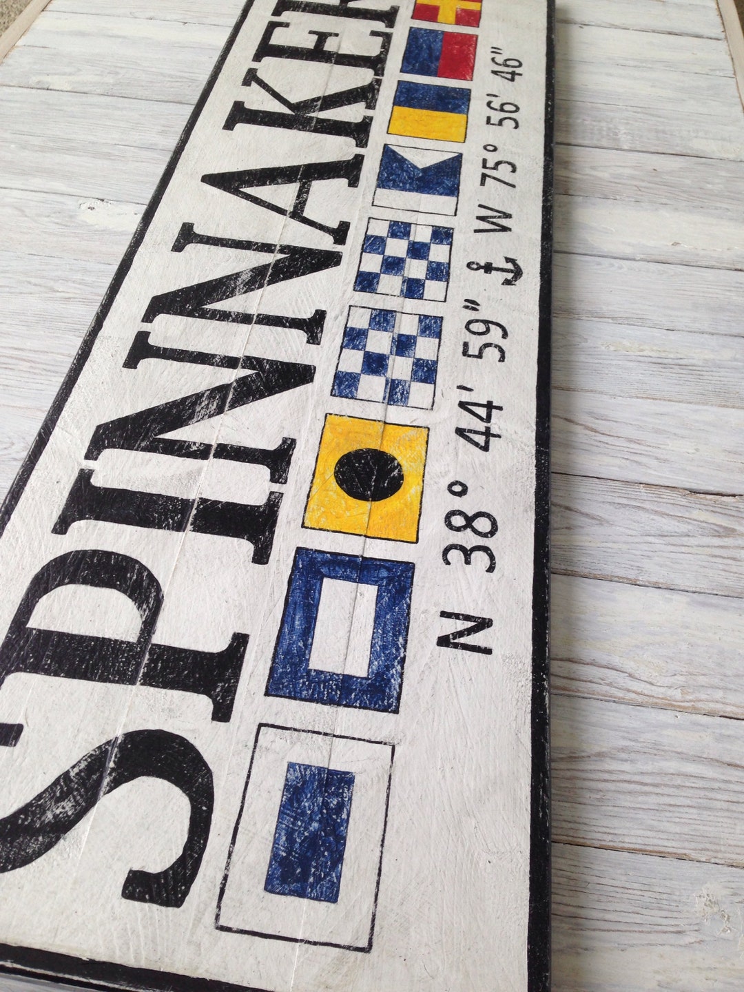 Personalized Nautical Flag Name GPS Sign - Personalized Nautical Flag ...