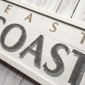 East Coast Wooden Sign - East Coast decor, beach house decor