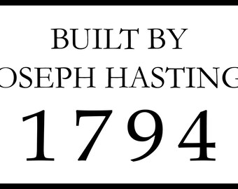 Built by Joseph Hastings custom sign