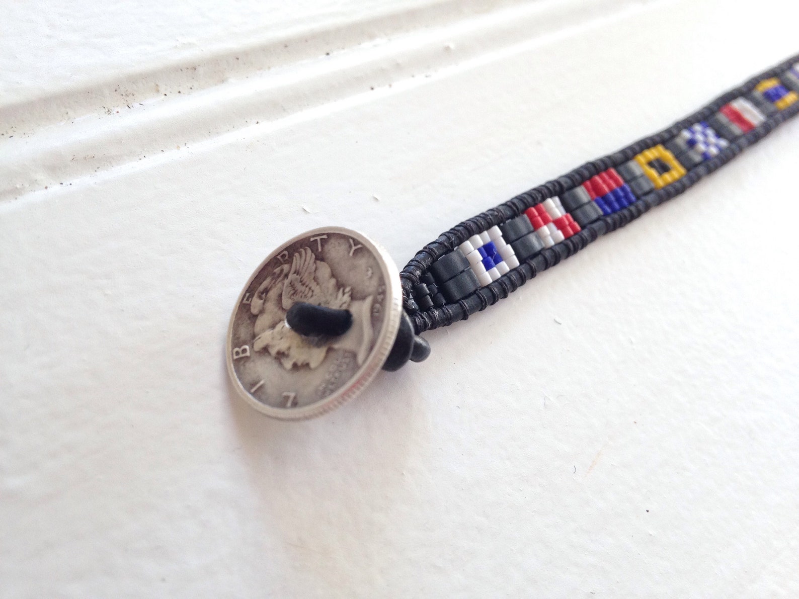 Nautical Flag Bracelet Seed Bead Bracelet Loomed Bead Etsy