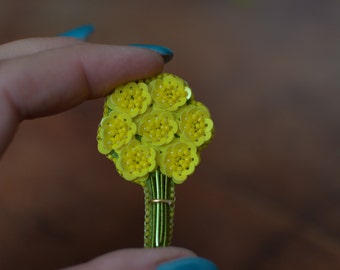 Yellow Bouquet Summer Flower Brooch