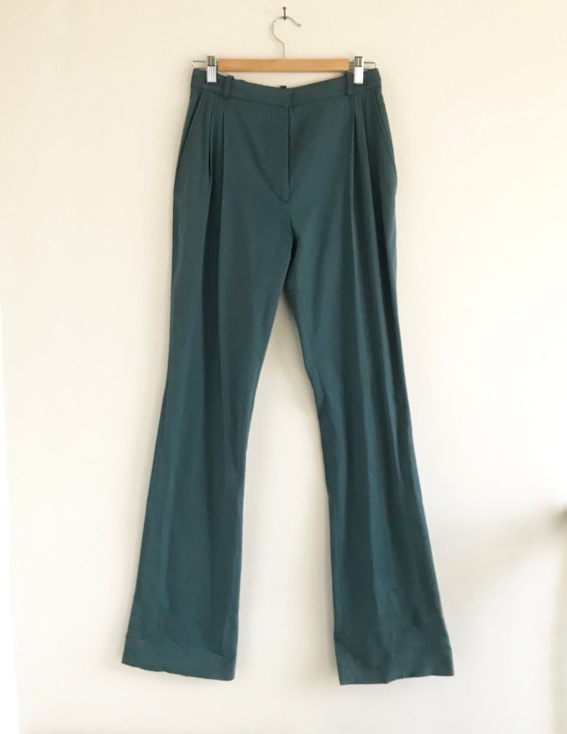 Vintage BALENCIAGA Paris Designer Pant / Pleated Flare Cotton - Etsy UK