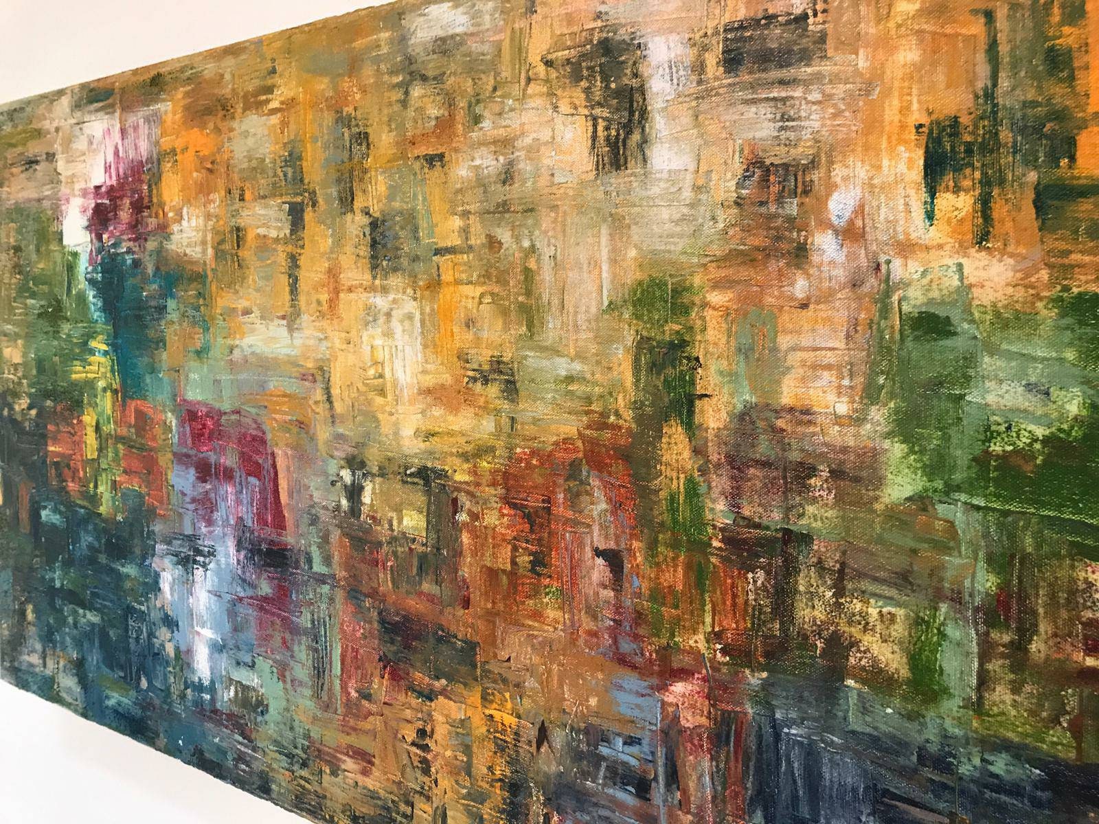 Stunning Large Acrylic Painting on Canvas. 100 cm X 50cm. Rich Etsy