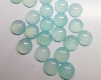 Lot Of Stunning AAA Quality 10 Pieces Natural Aqua Chalcedony 9x9 mm Flat Back Heart shape cabochons Loose Gemstone Calibrated