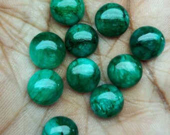 Cabochon Emerald | Etsy