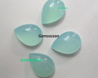 Lot of Stunning 1 Pieces AAA Quality Aqua Chalcedony Cabochon 21x21 mm round Loose Gemstone Calibrated