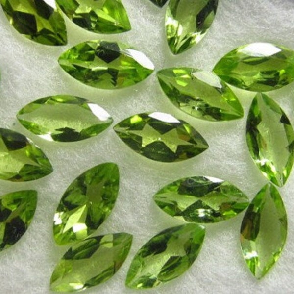 Peridot Marquise Cut Pointed Back Loose Gemstone 2x4,3x6,4x8,5x10 MM GEMSOCEAN