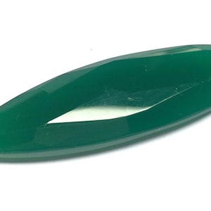 Piedra preciosa de ónix verde talla rosa marquesa: calidad AAA, parte trasera plana